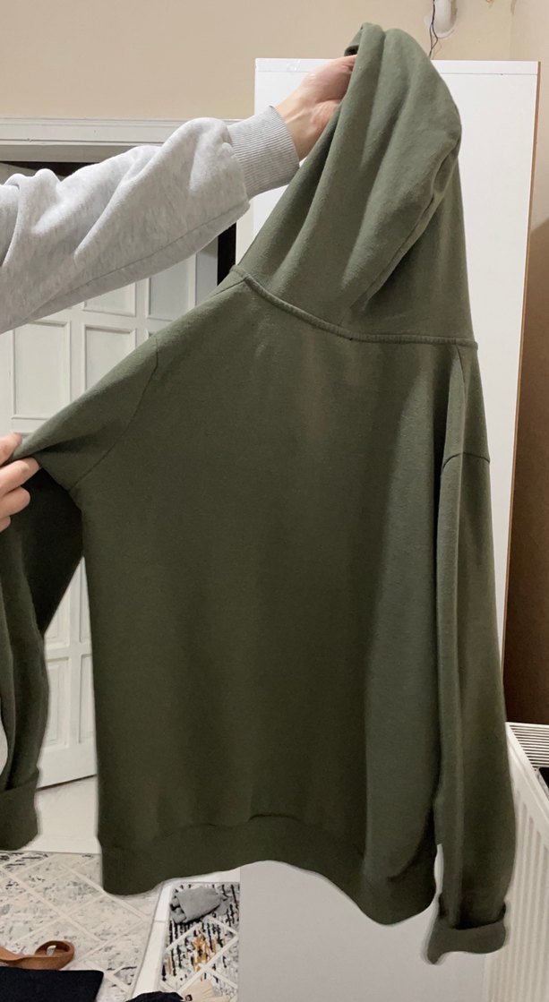 Gri Midi Hamile Ceketi Yüksek Yakalı - Görsel 2