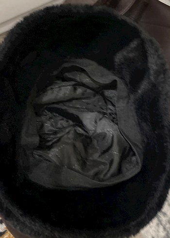 Siyah Kürklü Kadın Şapka - Görsel 3