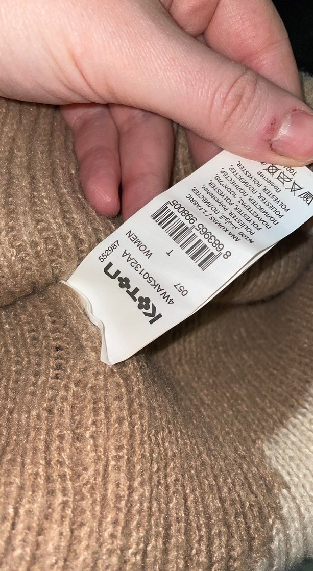 Bej Renkli Örgü Kadın Bere - Görsel 3