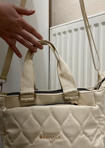 Beyaz Nakışlı Kadın Omuz Çantası - Görsel 2