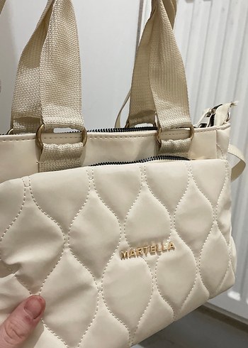 Beyaz Nakışlı Kadın Omuz Çantası - Görsel 3