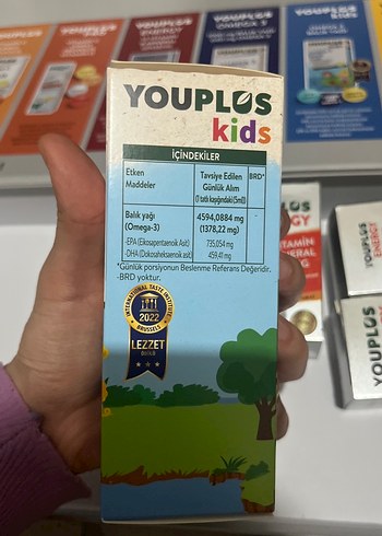 Youplus Kids Omega 3 Balık Yağı 150ml Limon Aromalı - Görsel 3