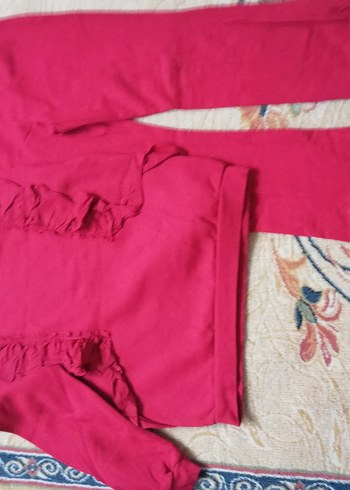Pembe Fırfırlı Kız Çocuk Takımı