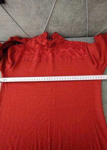 Bordo ve lacivert Dantel Detaylı Kadın Bluz - Görsel 7