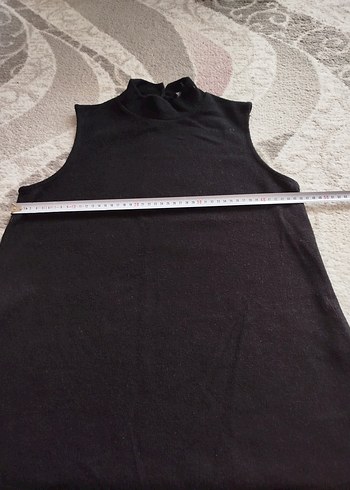 Siyah Yarım Boğazlı Kolsuz kazak. - Görsel 7