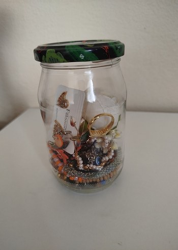 Cam Kavanozda Karışık Takı Seti - Görsel 2