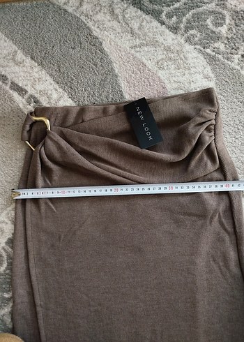 Kadın Bej Drapeli Uzun Etek - Görsel 4