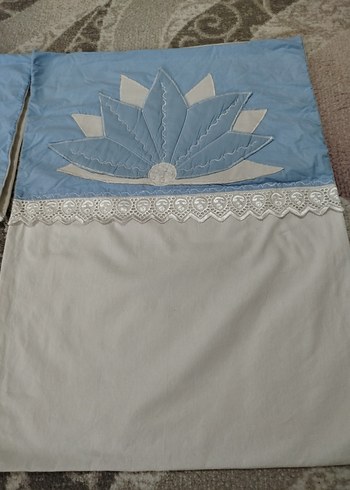 Mavi İşlemeli yastık kılıfı. - Görsel 3