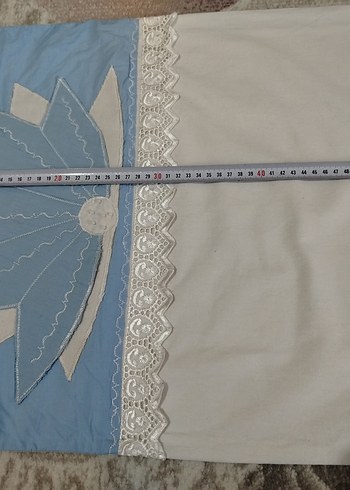 Mavi İşlemeli yastık kılıfı. - Görsel 4