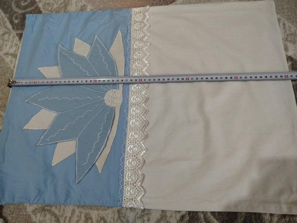 Mavi İşlemeli yastık kılıfı. - Görsel 4