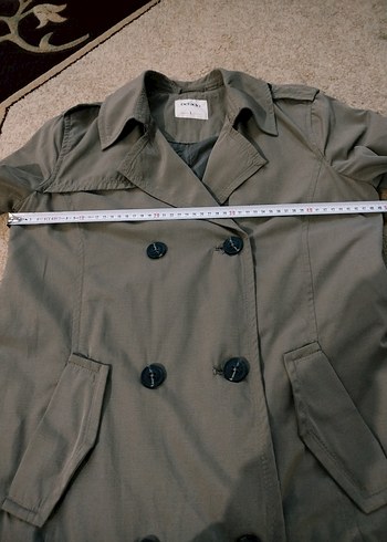 Düğmeli Midi Kadın Trençkot - Görsel 3