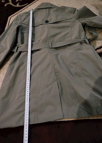 Düğmeli Midi Kadın Trençkot - Görsel 4