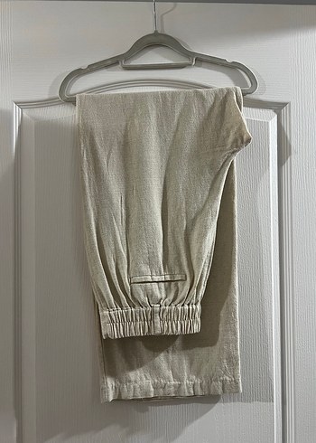 Eyyo Bej Keten Kadın Blazer takım - Görsel 3