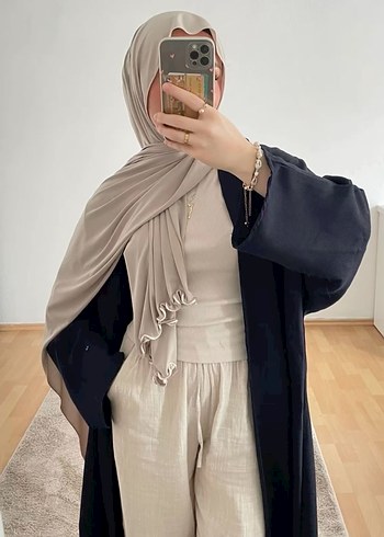 Jersey premium kenarı fırfırlı penye şal - Görsel 6