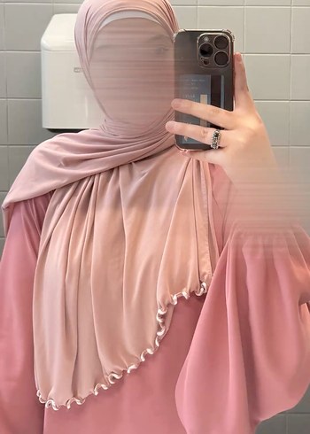 Jersey premium kenarı fırfırlı penye şal - Görsel 11