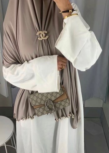 Jersey premium kenarı fırfırlı penye şal - Görsel 8