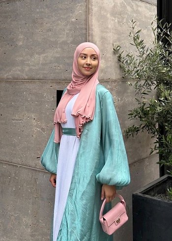 Jersey premium kenarı fırfırlı penye şal - Görsel 5