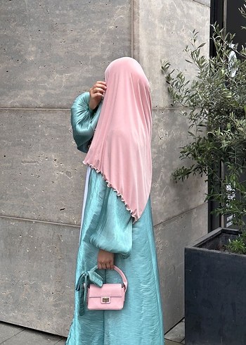 Jersey premium kenarı fırfırlı penye şal - Görsel 4