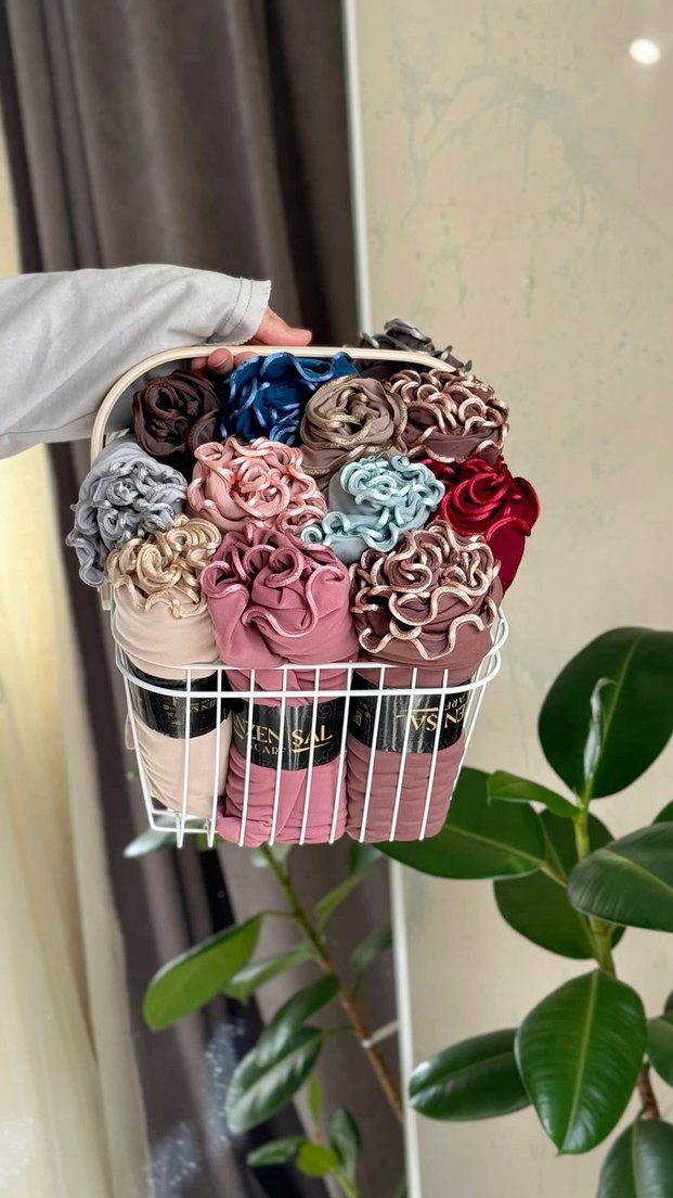 Jersey premium kenarı fırfırlı penye şal - Görsel 2