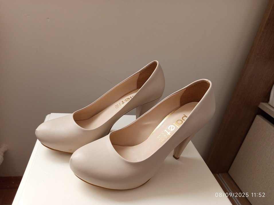 Bej Kadın Stiletto Topuklu Ayakkabı - Görsel 3