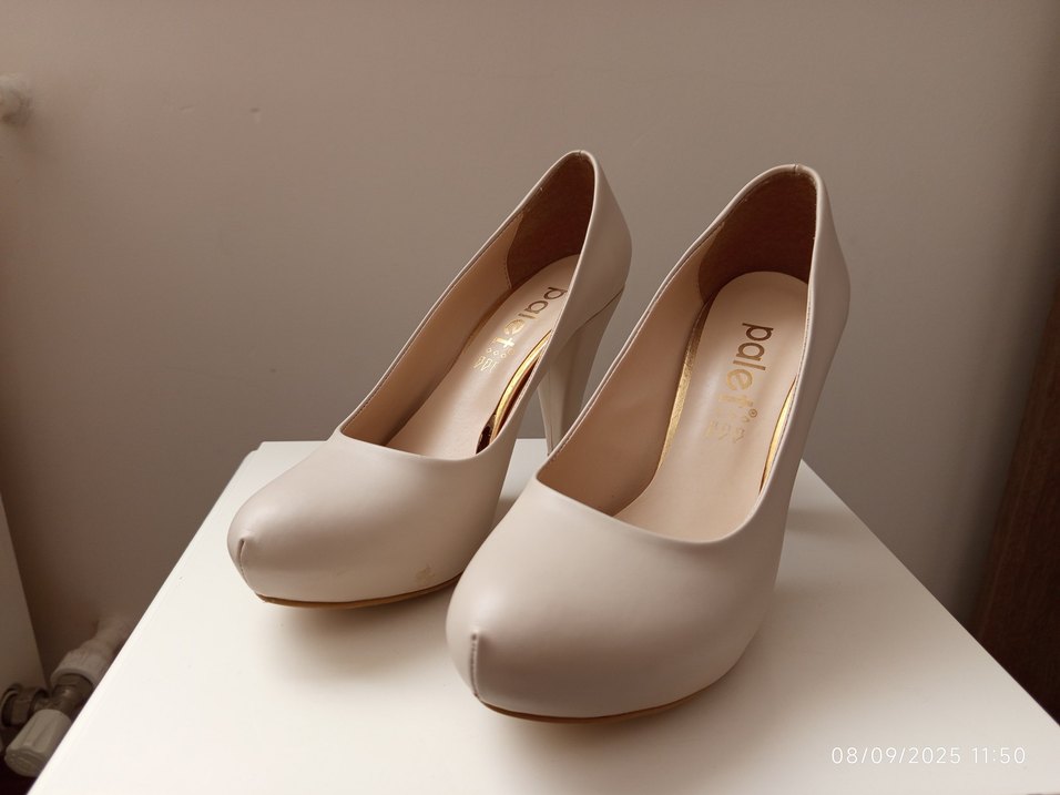 Bej Kadın Stiletto Topuklu Ayakkabı - Görsel 5