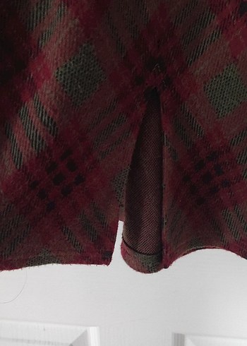 Bordo Yüksek Yaka Midi Kolsuz Elbise - Görsel 5