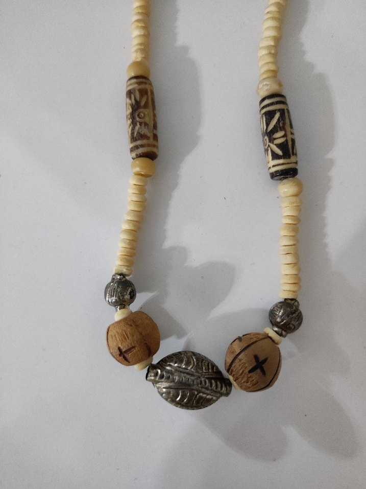 Vintage Bohem Etnik Desenli Boncuklu Uzun Kolye - Görsel 2