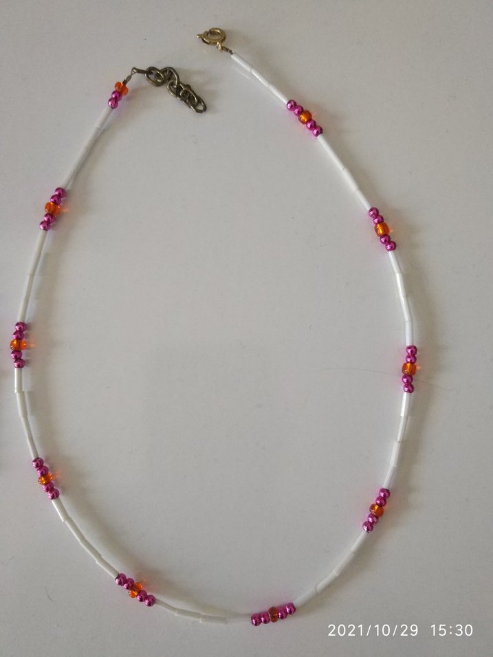 Renkli Boncuklu  Kadın Kolyesi ve Bileklik - Görsel 3