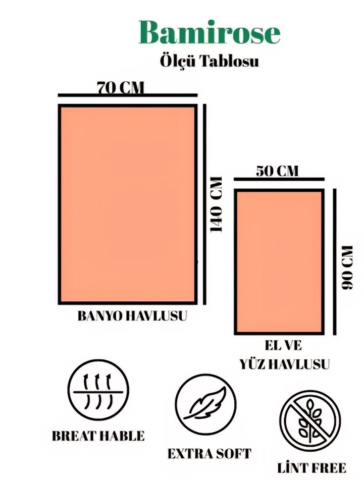 banyo havlu takımı dörtlü - Görsel 3