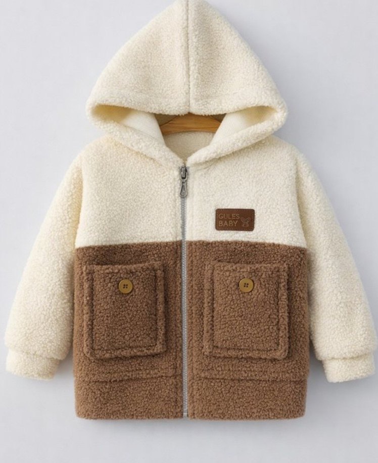 Kapüşonlu, Kürklü Erkek Bebek Ceketi - Görsel 3