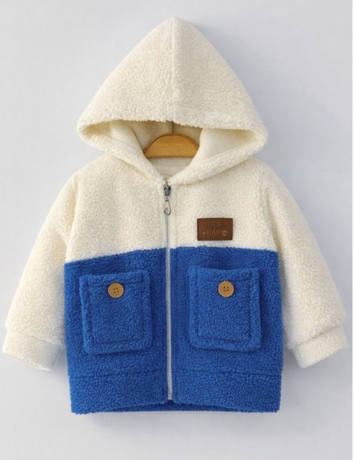 Kapüşonlu, Kürklü Erkek Bebek Ceketi - Görsel 2