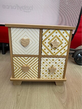ahşap takı düzenleyici+ 3 adet glitter oje