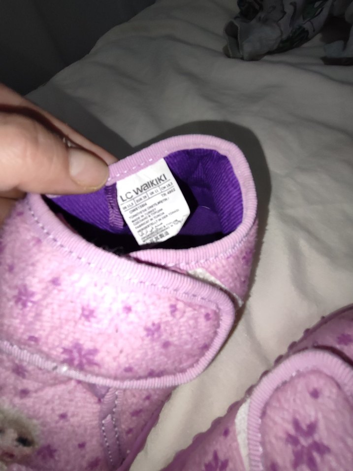 Kız Çocuk Elsa Baskılı Sıcak Ev Terliği - Görsel 2