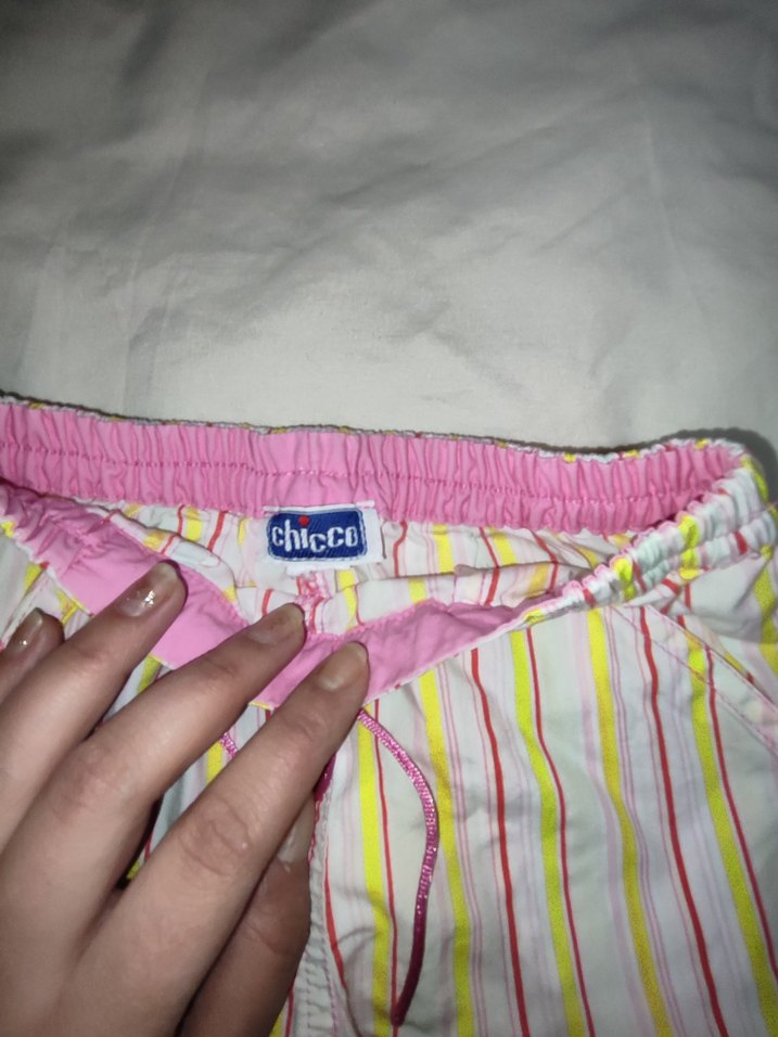 Renkli Çizgili Pilili çocuk  Şort - Görsel 2