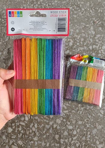 Renkli Ahşap Çubuk Seti dil çubuğu - Görsel 3