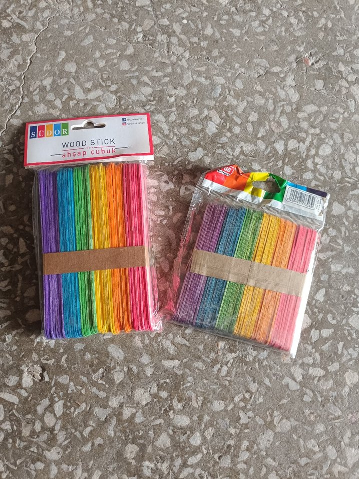Renkli Ahşap Çubuk Seti dil çubuğu - Görsel 2