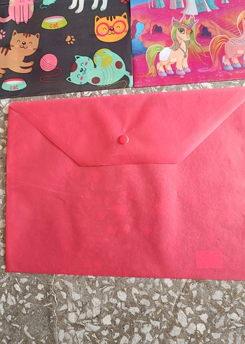 Renkli Baskılı çıtçıtlı dosya - Görsel 5