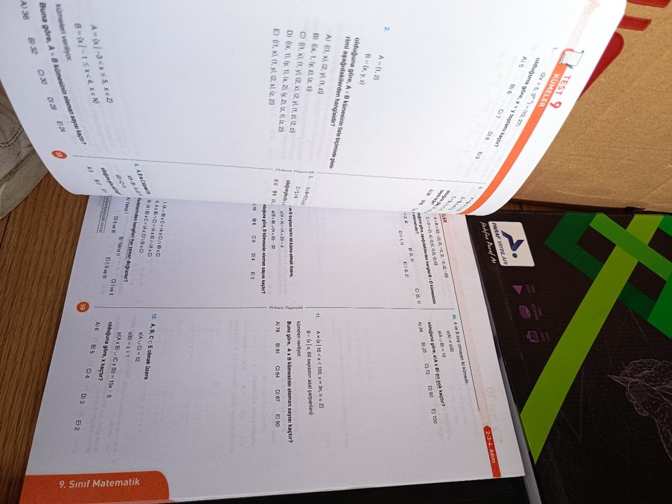 9. Sınıf test kitabı Soru Bankası - Görsel 5