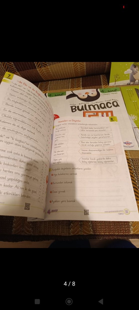 4. Sınıf  öğretmen evde Yarıyıl  tatil kitabı seti - Görsel 3