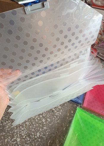 Şeffaf Renkli körüklü dosya - Görsel 5