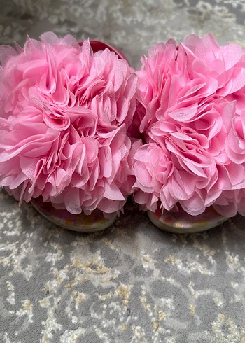 Kız Çocuk Pembe Fırfırlı Özel Gün Ayakkabısı
