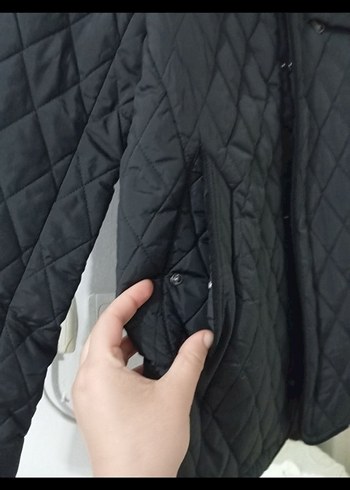 Düğmeli Siyah Erkek Kapitone Ceket - Görsel 4