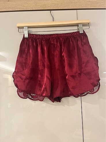 m Beden bordo Renk saten pijama takımı
