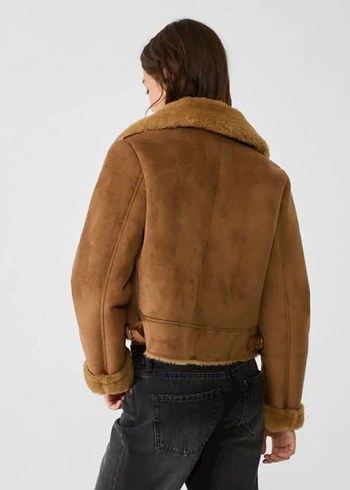 Stradivarius içi kürklü Süet Kadın Ceket