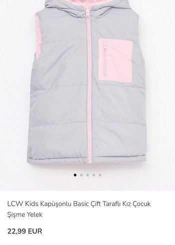 LCW Kids Kapüşonlu Çift Taraflı Kız Şişme Yelek - Görsel 2