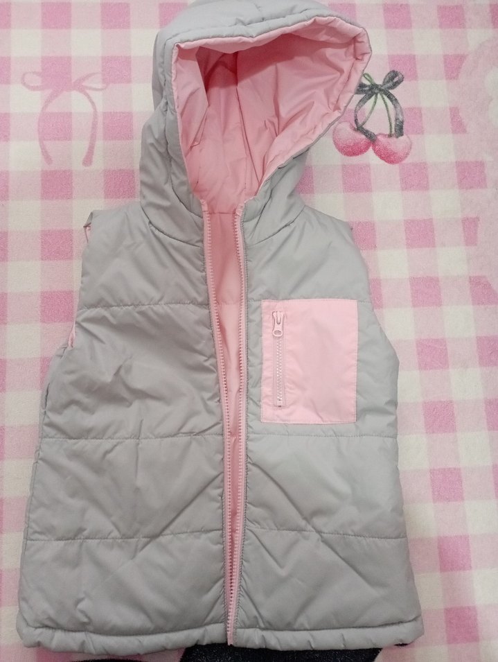 LCW Kids Kapüşonlu Çift Taraflı Kız Şişme Yelek - Görsel 5