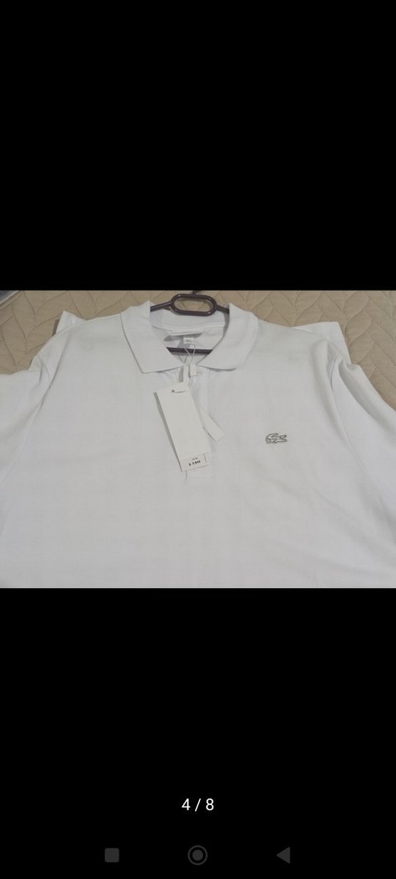 Lacoste Paris logo polo yaka T-shirt - Görsel 4