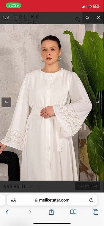 universal Beden beyaz Renk Abaya / elbise