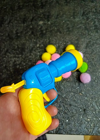 Renkli ip Top Atıcı Oyuncak Tabanca - Görsel 2