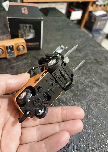 Sarı Oyuncak Forklift metal - Görsel 5